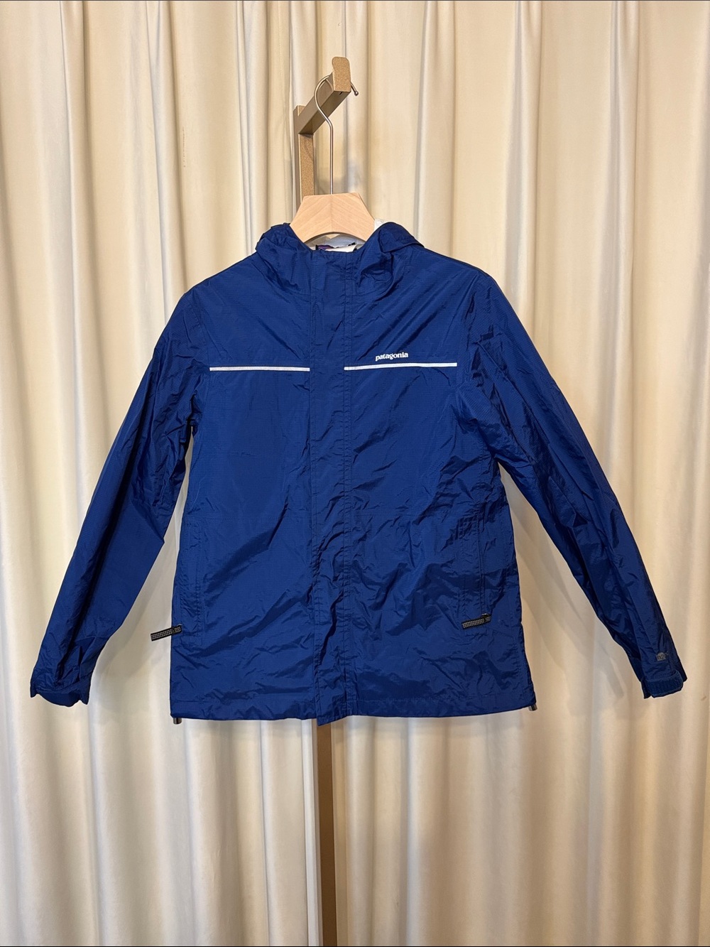 Patagonia Royal Blue Hooded Rain Jacket